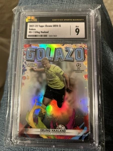 Erling Haaland 2021-22 Topps Chrome UCL Golazo Refractor #G1 CSG 9 - Bild 1 von 1