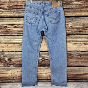 Vintage 1990s Levi’s 501 Button Fly Blue Denim Straight Leg Jeans Size 34x34 - Bild 1 von 8