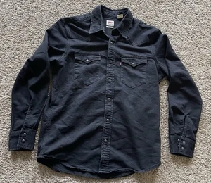 Levis Shirt Mens Medium Black Pearl Snap Denim Western Cowboy Rodeo - Bild 1 von 7