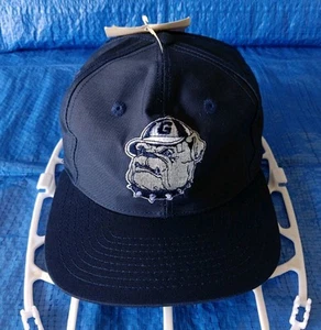 Sombrero de Colección Años 90 Georgetown Hoyas Bulldog Azul Marino Snapback - NCAA - Primera Fila - Imagen 1 de 10