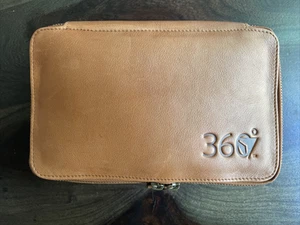 Delta 360 Cosmetic Bag Soft Brown Leather - Picture 1 of 11