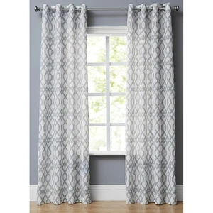 Style Selections 84 Zoll Indigo Geometrisch Lichtfilter Öse Einzelner Vorhang P - Bild 1 von 1