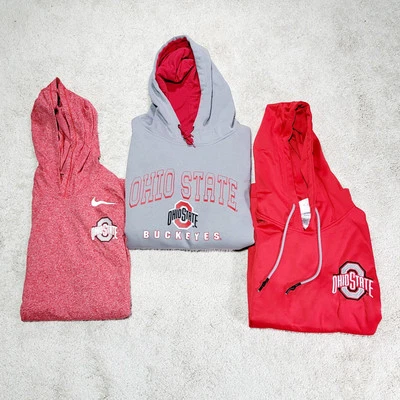 Lote de 3 Sudaderas con Capucha Ohio State Buckeyes Hombres Grandes NCAA Sudadera Nike Champion Foto 1 de 4