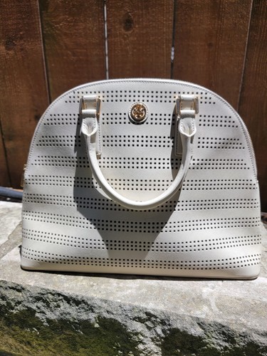 Borsa a mano Tory Burch Dome crema di betulla taglio laser senza tempo vecchi so