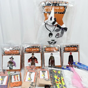 Lotto 26 Accessori Costume Halloween Leggings Mantelle Maschere Bretelle Ali - Foto 1 di 8
