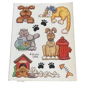 Provo Craft Dog Days & Cat Tails Scrapbook Stickers - 1 Sheet Rare - Picture 1 of 3