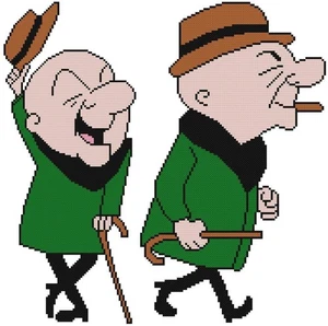 CROSS STITCH+ CRAFT PATTERNs 2 MR. MAGOO CARTOON BACKUS VOICE NEAR SIGHTED EYES - Picture 1 of 18