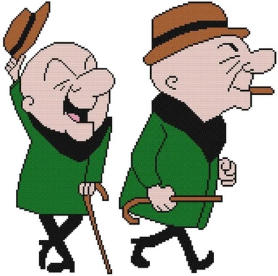 CROSS STITCH+ CRAFT PATTERNs 2 MR. MAGOO CARTOON BACKUS VOICE NEAR SIGHTED EYES - Image 1 of 4