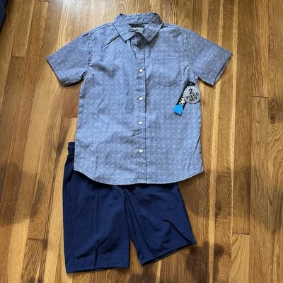 Tony Hawk Niños Talla 12 (L) Azul Conjunto de 2 Piezas Cuello Abotonado Camisa y Pantalón Nuevo con Etiquetas Foto 1 de 4