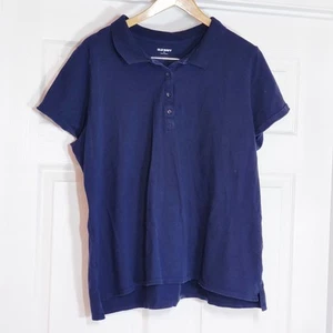 OLD NAVY Ladies XXL Cap Sleeve Polo Shirt Navy Blue - Picture 1 of 3