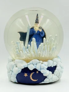 Music Box Vintage 1992 Celestial Sun Moon Wizard Snow Globe. - Foto 1 di 10