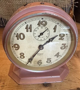 Antique 1927 Westclox Big Ben Mantle Alarm Clock PINK Works - Picture 1 of 8