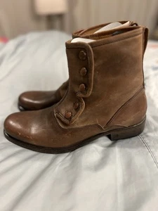 John Varvatos Leather Brown Bowery Boots Hand Made In Italy Size 9.5 Msrp $998 - Picture 1 of 12