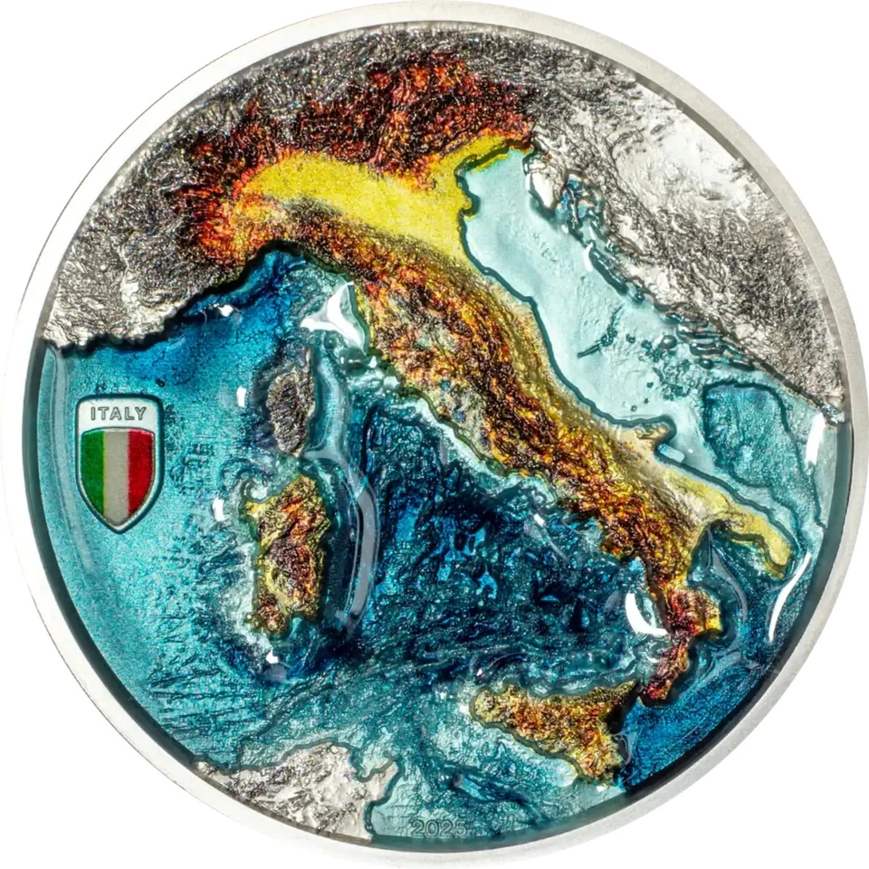 2025 Cook Islands Repubblica Italiana 2 oz Silver Colorized Proof Coin - Image 1 of 4