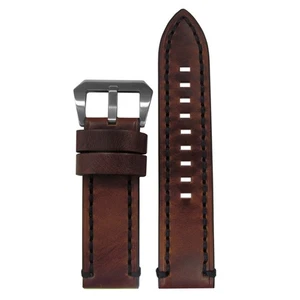 Vintage Tobacco Leather Watch Band | Black Stitch - Picture 1 of 2
