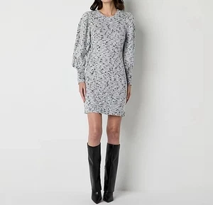 Melonie T Damen Langarm Pulloverkleid - grau Large 925058 - Bild 1 von 5