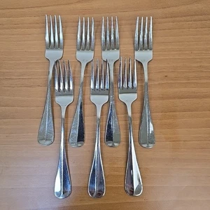 Wallace Hartford Stainless Steel 18/10 Dinner Forks Set Of 7 - Picture 1 of 6
