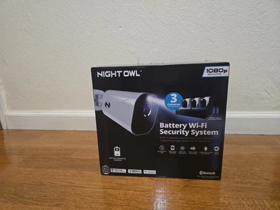 Night Owl 10 Channel 4K Wi-Fi NVR 1TB HDD + 3 Wire-Free 1080p HD Spotlight Cams - Image 1 of 4
