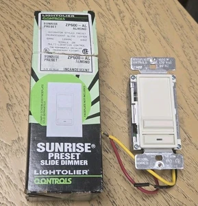 NEU NOS Lightolier Sunrise Slide Preset Dimmer ZP600 ALMOND 120V 2-fach - Bild 1 von 5