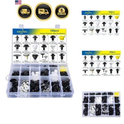 Complete Set 190PCS Car Fastener Clips Assortment for Subaru Interior Exterior - Imagem 1 de 4