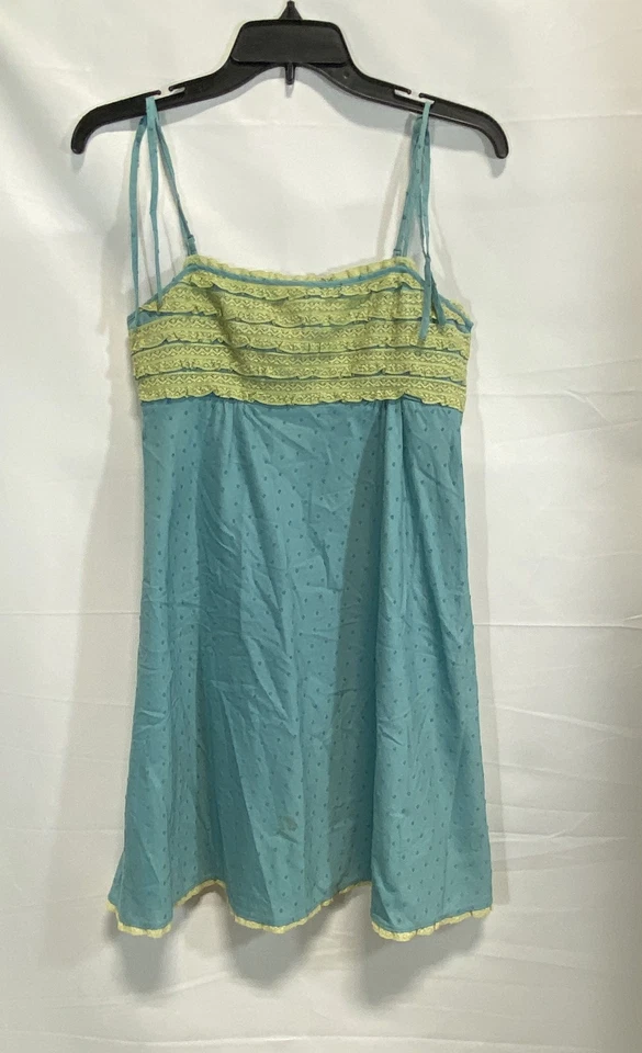 Vestido de encaje a lunares azul Betsy Johnson para mujer talla 2 Foto 1 de 4