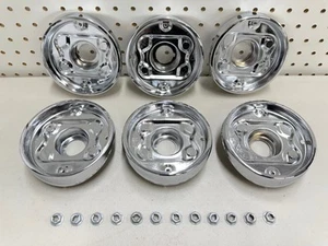1963 CHEVY IMPALA BEL AIR COMPLETE TAIL LAMP BACK UP BASE HOUSING SET / CHROME - Bild 1 von 5