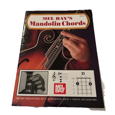 Mel Bay's Mandolin Chords MB93257 Sheet Music Chord Guide 1963 Pictures Diagrams - Image 1 of 4