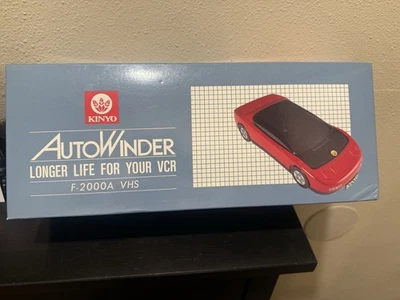 De colección Kinyo AutoWinder F-2000A Gris/Plateado Coche Deportivo VHS Cinta Rebobinadora Nuevo Foto 1 de 4