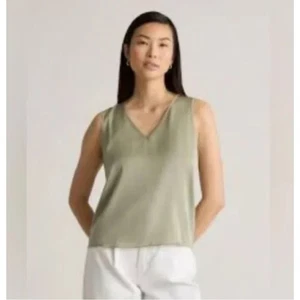 Quitte Seegras waschbares Stretch Seide Tank Top Damen Seidenmischung Gr. M - Bild 1 von 9