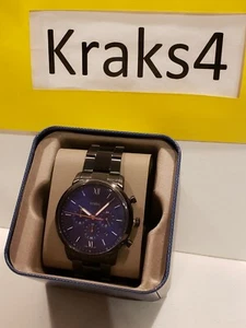 Fossil Herren Neutra Chronograph Schwarz Edelstahl Uhr FS5698 - Bild 1 von 11