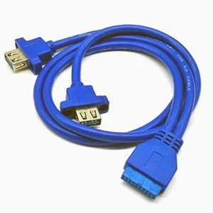 Hohe USB3.0 19PIN Buchse auf 2AF Front Motherboard Panel Montage Kabel 0,3/0,5/0,8 m - Bild 1 von 4