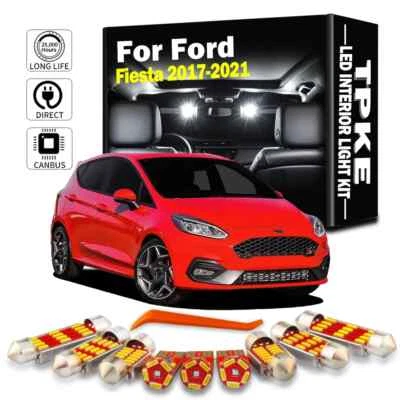 Kit de maletero de lectura de domo de mapa interior LED Canbus de 12 piezas para Ford Fiesta 2017-2021 Foto 1 de 4