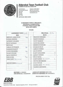 2008/09 Football Combination - ALDERSHOT TOWN v. MILLWALL - Picture 1 of 1