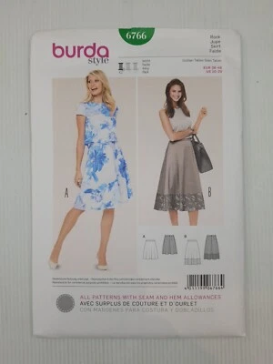 Burda Sewing Pattern 6766 Women's Skirt Pattern Size US 10-20 EUR 36-46 NEW - image 1 of 2