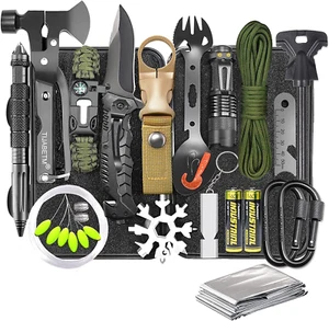 Gifts for Men Dad Husband, Survival Gear and Equipment Kit 30 in 1, Cool Gadget - Picture 1 of 12