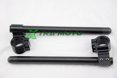 Kit semimanubri racing 43 mm RIALZATI ergal CNC ALLUMINIO colore nero