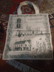 Vintage Cloth Tote Bag - Wimborne Dorset UK - Tourist Item - Great Condition - Picture 1 of 2