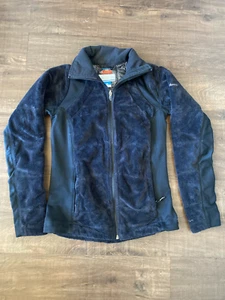 Columbia Womens Jacket Small Omni-Heat Lush Plush Fleece Black Full Zip - Picture 1 of 4