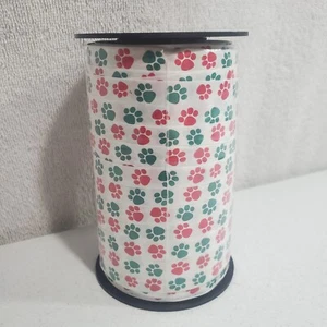 Merry Paws Smooth Curling Ribbon 3/8" Wide x 250 Yards (A13674) Berwick Offray - Picture 1 of 3