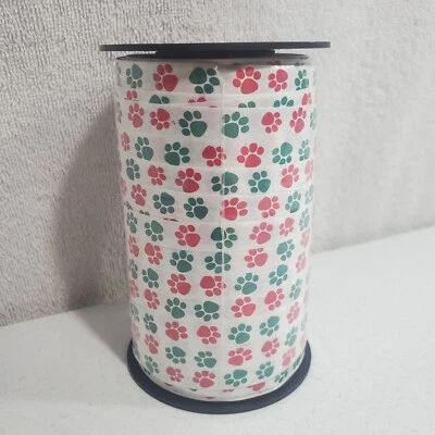 Merry Paws Smooth Curling Ribbon 3/8" Wide x 250 Yards (A13674) Berwick Offray - Image 1 of 3