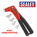 Sealey AK996 4-IN-1 Hand Riveter Kit Work Garage Bodyshop Rivet Tool