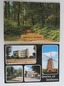 Groeten uit VELDHOVEN NL- Postkarten Briefkaart Lot 2x Ansichtskarte frankiert - Picture 1 of 2