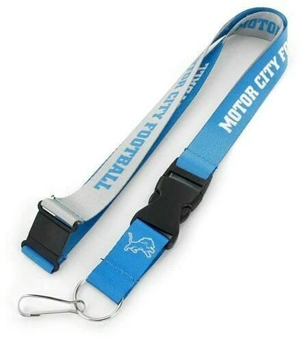 Detroit Lions NFL Slogan Breakaway Lanyard Key Ring Cover
