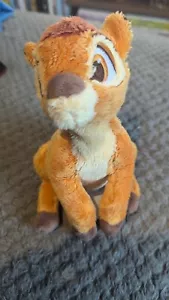 DISNEY STORE BAMBI BEANIE SOFT TOY PLUSH COMFORTER TEDDY 7" CUTE - Picture 1 of 4