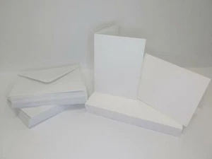 50 x A7 Watercolour Blank Greeting Cards HighWhite Single Fold & Envelopes CL014 - Bild 1 von 2