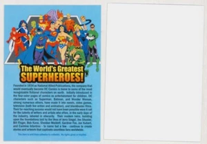 World's Greatest Superheroes Blank Sketch / Autograph Card ~ Superman Batman JLA - Imagen 1 de 1