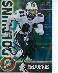 O.J. McDUFFIE 2000 TOPPS MEJOR #123 - DELFINES MIAMI - Imagen 1 de 1