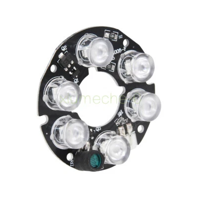 White 45mm 6pcs array LED IR Leds Infrared Board for CCTV cameras night vision - Image 1 of 4