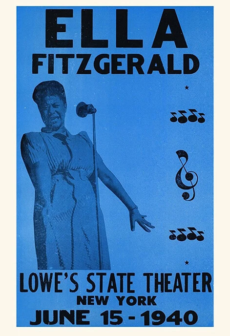Ella Fitzgerald Poster, Jazz, Singer, Concert, New York City, 1940 - Image 1 of 4