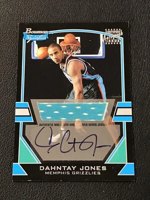 Parche de novato Dahntay Jones 2003-04 Bowman Signature #84 automático/1250 Grizzlies Foto 1 de 2